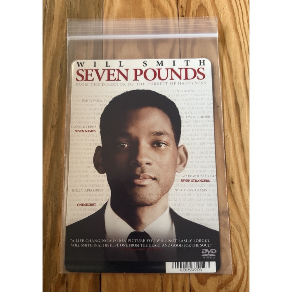 SEVEN POUNDS - BLOCKBUSTER VIDEO BACKER CARD 5"X8"